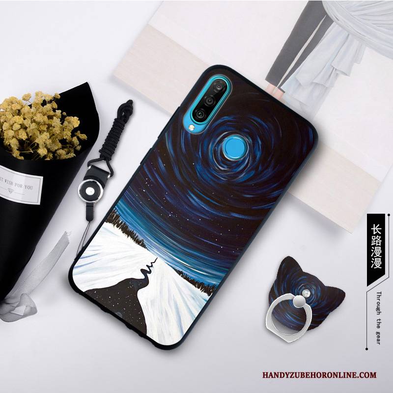 Hülle Huawei P30 Lite Weiche Grau Trend, Case Huawei P30 Lite Kreativ Handyhüllen Anti-sturz