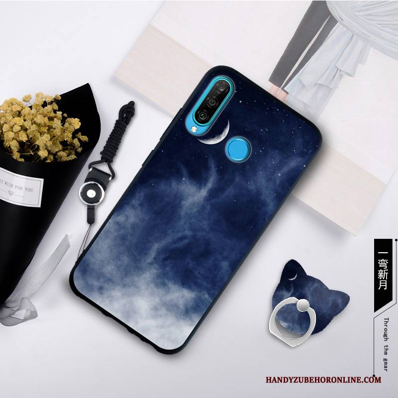 Hülle Huawei P30 Lite Weiche Grau Trend, Case Huawei P30 Lite Kreativ Handyhüllen Anti-sturz