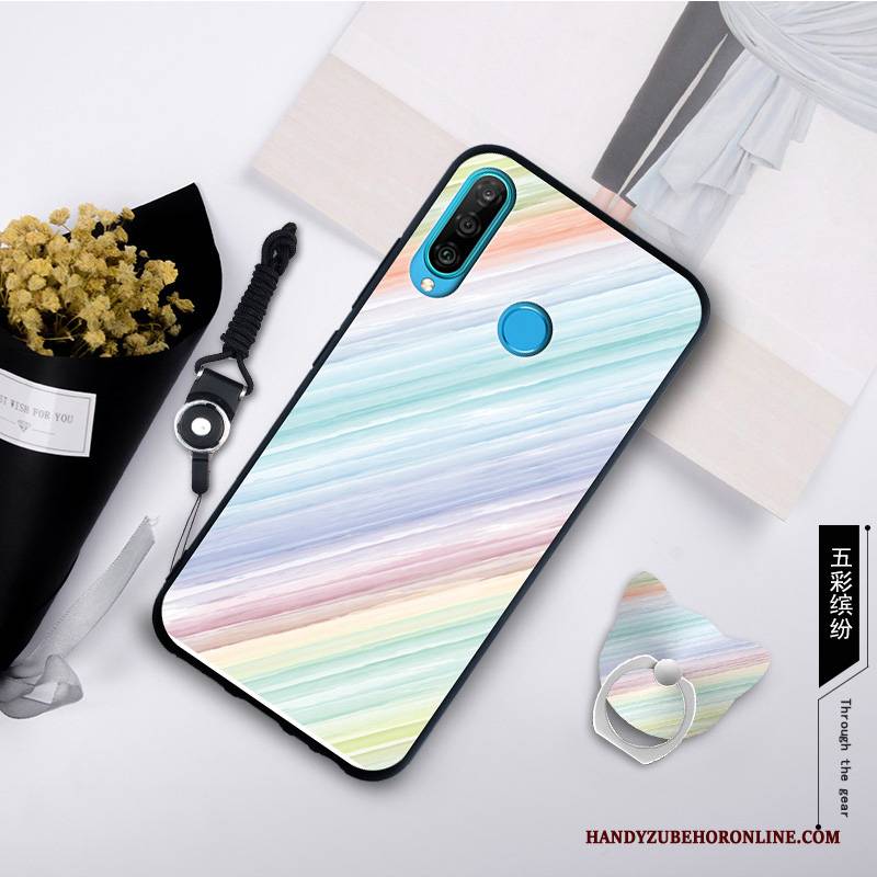 Hülle Huawei P30 Lite Weiche Grau Trend, Case Huawei P30 Lite Kreativ Handyhüllen Anti-sturz