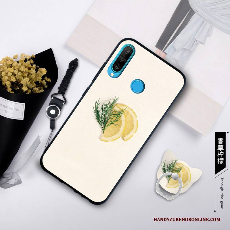 Hülle Huawei P30 Lite Weiche Grau Trend, Case Huawei P30 Lite Kreativ Handyhüllen Anti-sturz