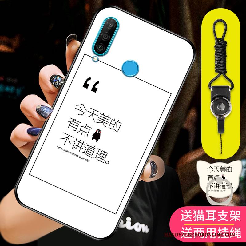 Hülle Huawei P30 Lite Weiche Trend Persönlichkeit, Case Huawei P30 Lite Kreativ Schwarz Handyhüllen