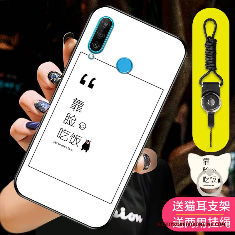 Hülle Huawei P30 Lite Weiche Trend Persönlichkeit, Case Huawei P30 Lite Kreativ Schwarz Handyhüllen