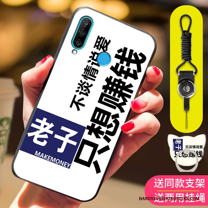 Hülle Huawei P30 Lite Weiche Trend Persönlichkeit, Case Huawei P30 Lite Kreativ Schwarz Handyhüllen