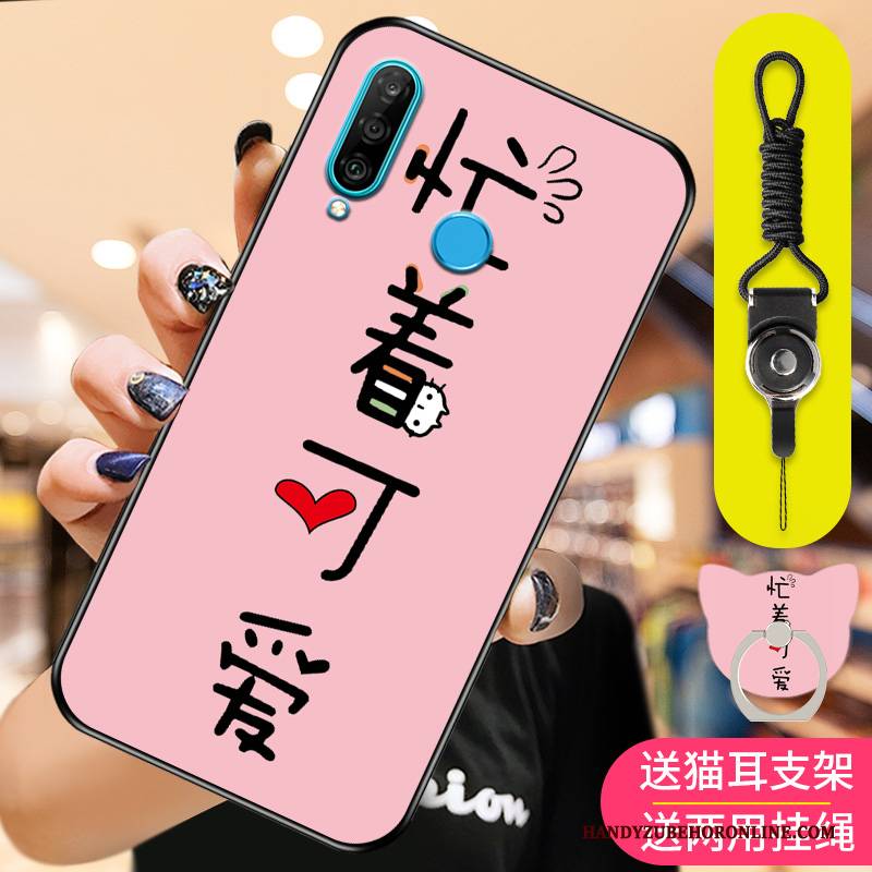 Hülle Huawei P30 Lite Weiche Trend Persönlichkeit, Case Huawei P30 Lite Kreativ Schwarz Handyhüllen