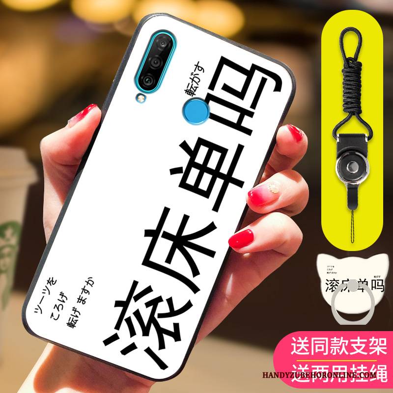 Hülle Huawei P30 Lite Weiche Trend Persönlichkeit, Case Huawei P30 Lite Kreativ Schwarz Handyhüllen