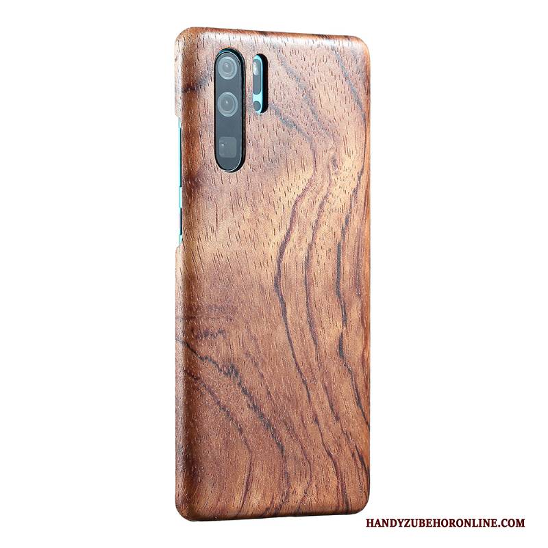 Hülle Huawei P30 Pro Aus Holz Handyhüllen Fühlen, Case Huawei P30 Pro Schutz Pfirsichholz Holz