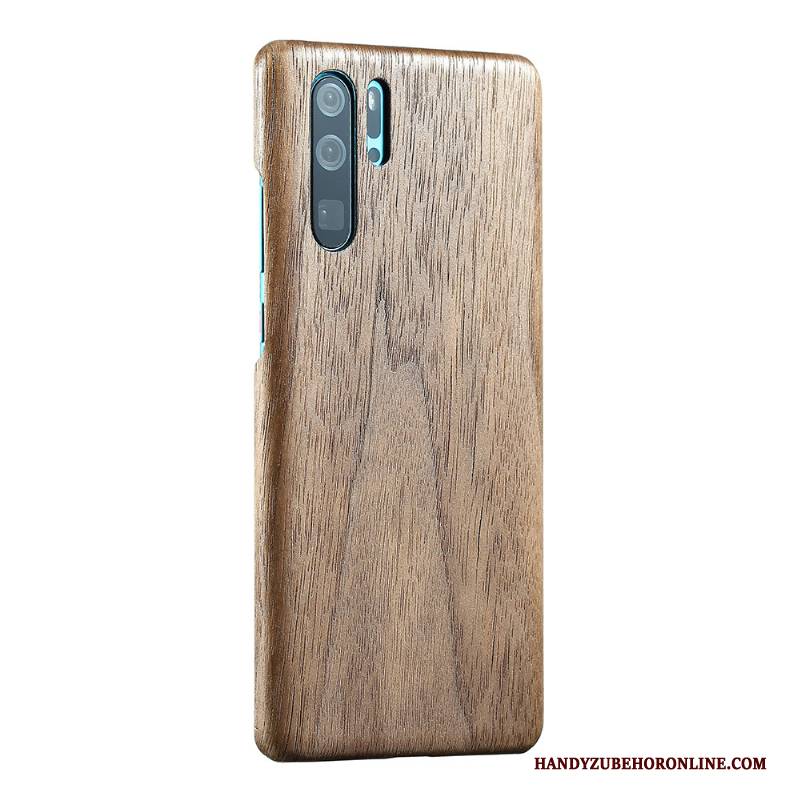 Hülle Huawei P30 Pro Aus Holz Handyhüllen Fühlen, Case Huawei P30 Pro Schutz Pfirsichholz Holz