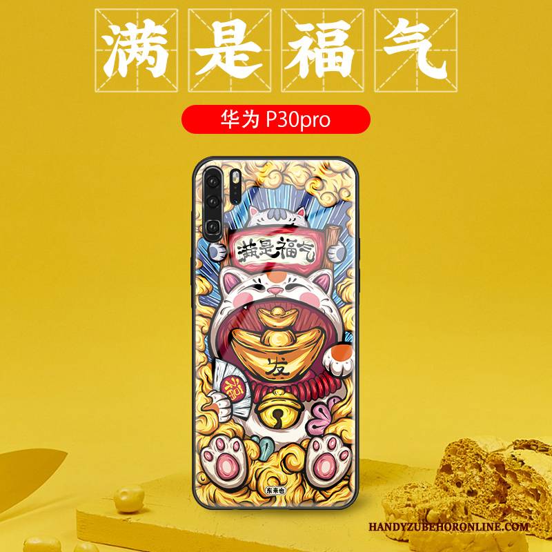 Hülle Huawei P30 Pro Kreativ Handyhüllen Trend, Case Huawei P30 Pro Schutz Persönlichkeit Chinesische Art