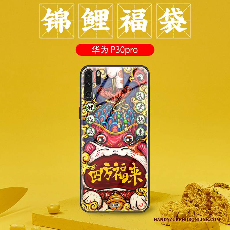 Hülle Huawei P30 Pro Kreativ Handyhüllen Trend, Case Huawei P30 Pro Schutz Persönlichkeit Chinesische Art