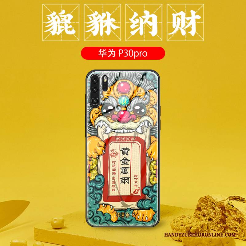 Hülle Huawei P30 Pro Kreativ Handyhüllen Trend, Case Huawei P30 Pro Schutz Persönlichkeit Chinesische Art