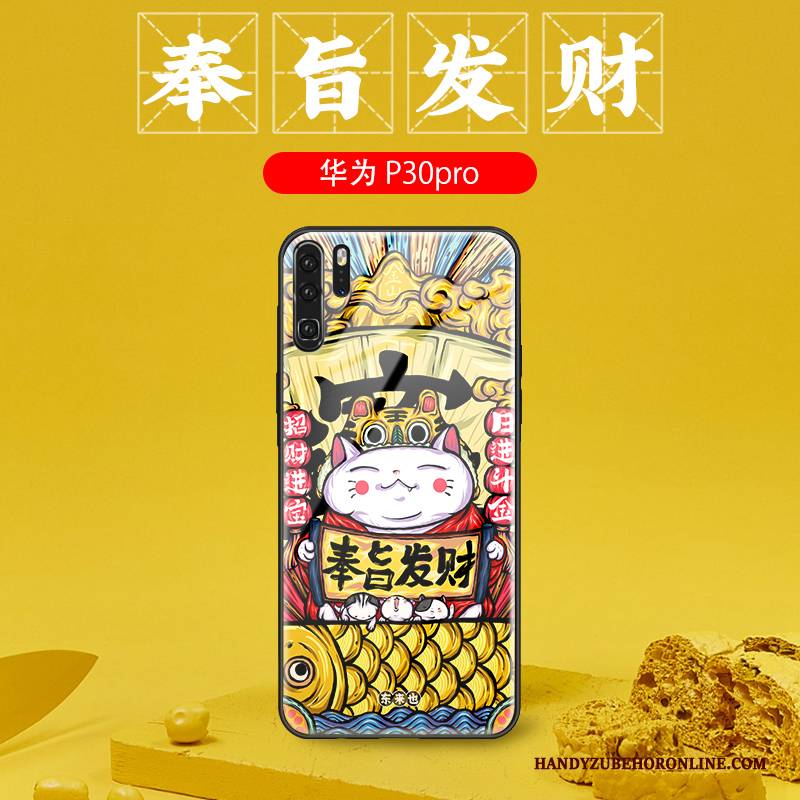 Hülle Huawei P30 Pro Kreativ Handyhüllen Trend, Case Huawei P30 Pro Schutz Persönlichkeit Chinesische Art