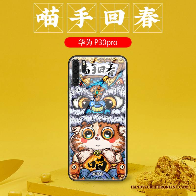 Hülle Huawei P30 Pro Kreativ Handyhüllen Trend, Case Huawei P30 Pro Schutz Persönlichkeit Chinesische Art