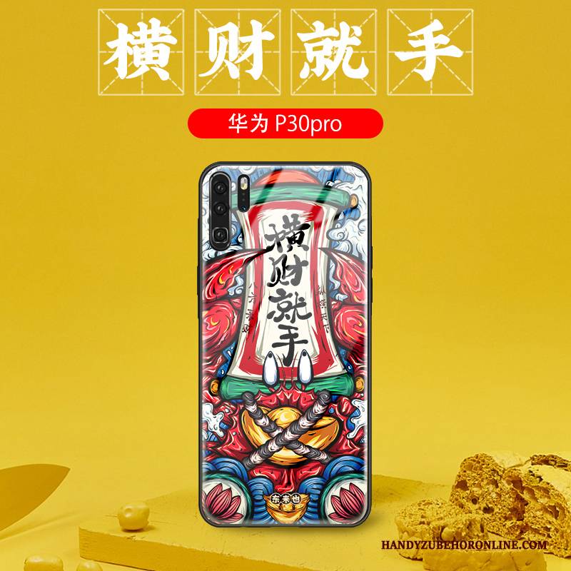 Hülle Huawei P30 Pro Kreativ Handyhüllen Trend, Case Huawei P30 Pro Schutz Persönlichkeit Chinesische Art