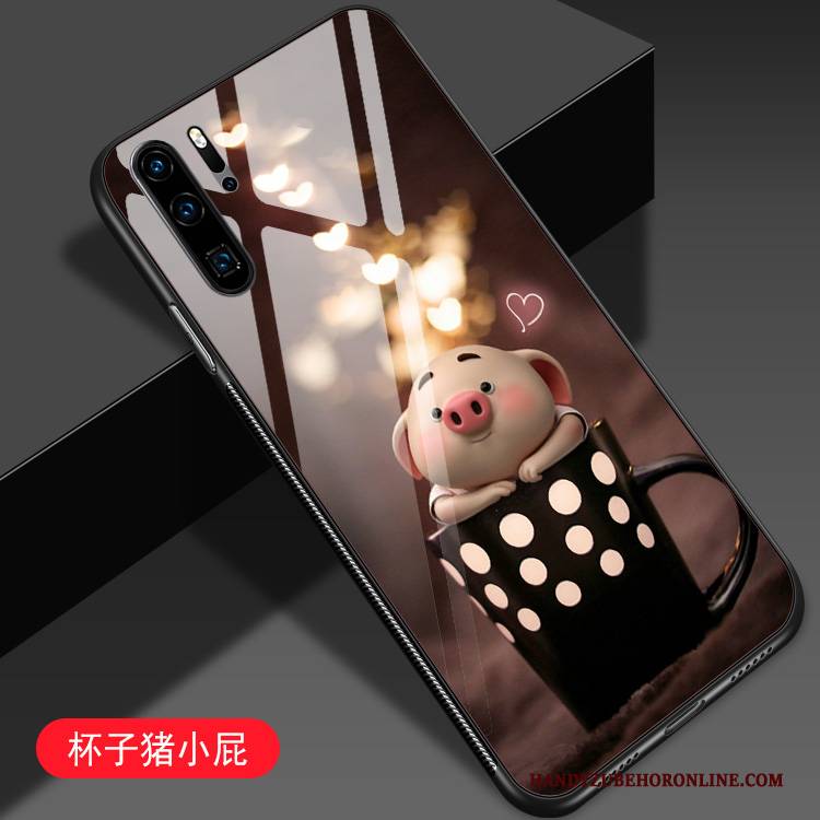 Hülle Huawei P30 Pro Kreativ Trend Lila, Case Huawei P30 Pro Karikatur Netto Rot Anti-sturz