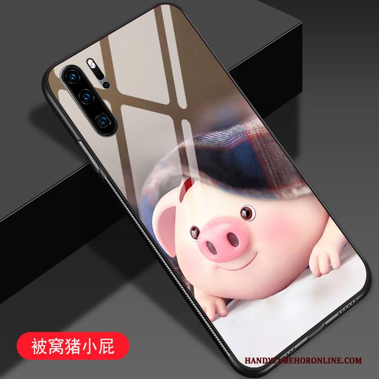 Hülle Huawei P30 Pro Kreativ Trend Lila, Case Huawei P30 Pro Karikatur Netto Rot Anti-sturz