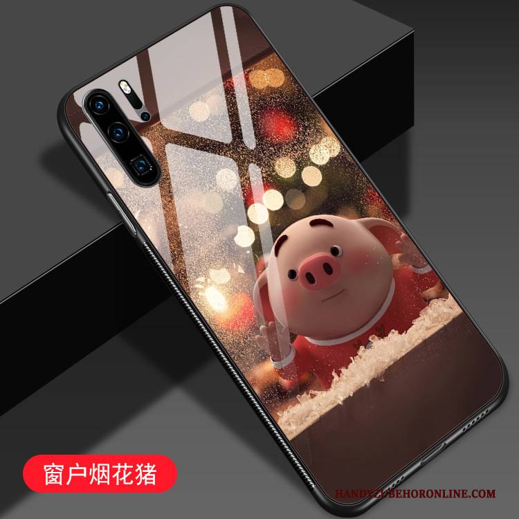 Hülle Huawei P30 Pro Kreativ Trend Lila, Case Huawei P30 Pro Karikatur Netto Rot Anti-sturz