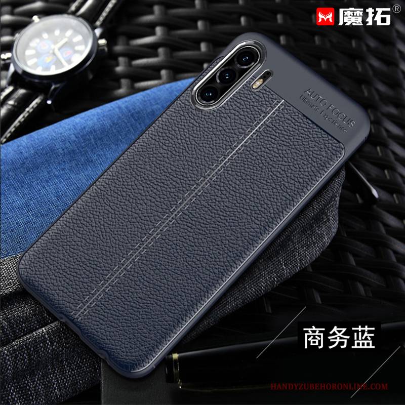 Hülle Huawei P30 Pro Lederhülle Anti-sturz Neu, Case Huawei P30 Pro Weiche Schwarz Einfarbig