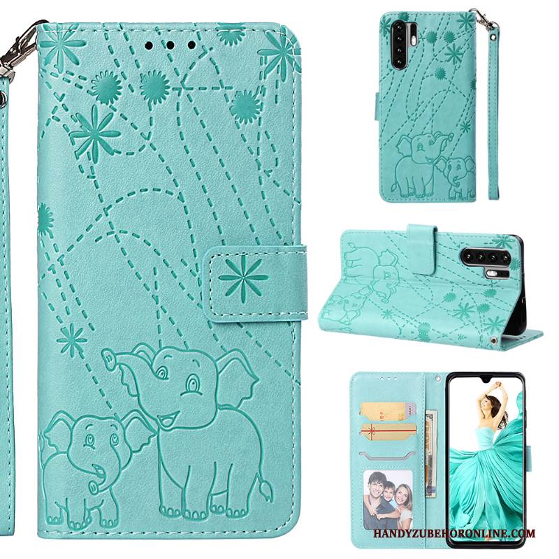 Hülle Huawei P30 Pro Lederhülle Hängende Verzierungen Anti-sturz, Case Huawei P30 Pro Folio Grau