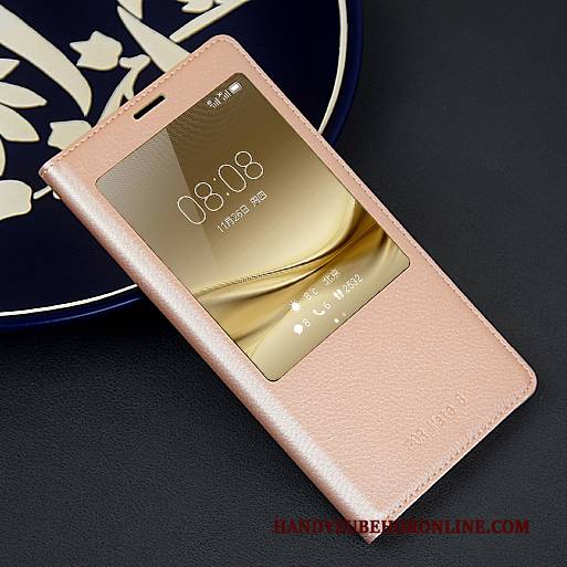 Hülle Huawei P30 Pro Lederhülle Rosegold Membran, Case Huawei P30 Pro Folio Hintere Abdeckung Schlafsaal