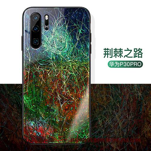 Hülle Huawei P30 Pro Schutz High-end Netto Rot, Case Huawei P30 Pro Taschen Liebhaber Glas