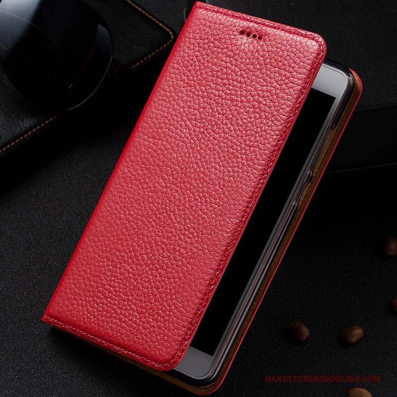 Hülle Huawei P30 Pro Schutz Schwarz Handyhüllen, Case Huawei P30 Pro Leder Muster Litchi