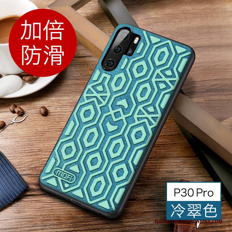 Hülle Huawei P30 Pro Silikon Handyhüllen High-end, Case Huawei P30 Pro Taschen Nubuck Rutschfest