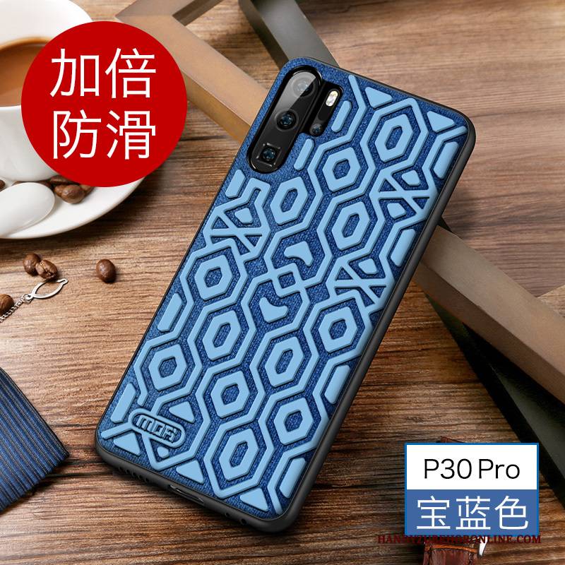 Hülle Huawei P30 Pro Silikon Handyhüllen High-end, Case Huawei P30 Pro Taschen Nubuck Rutschfest