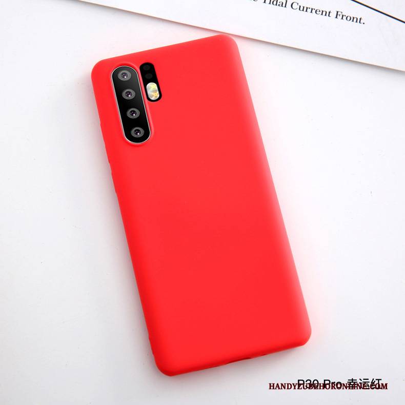 Hülle Huawei P30 Pro Taschen Handyhüllen Anti-sturz, Case Huawei P30 Pro Silikon Rot Schlank