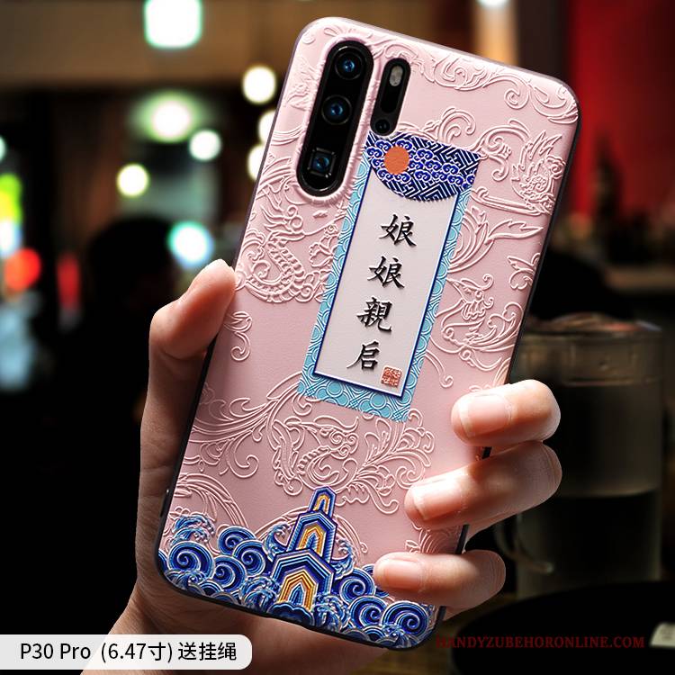 Hülle Huawei P30 Pro Weiche Trend Hängende Verzierungen, Case Huawei P30 Pro Taschen Gelb Schlank