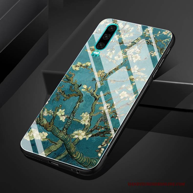 Hülle Huawei P30 Retro Mini Wind, Case Huawei P30 Schutz Sonnenblume Ölgemälde