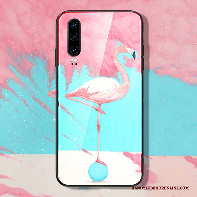 Hülle Huawei P30 Schutz Anti-sturz Grün, Case Huawei P30 Taschen Trend Glas