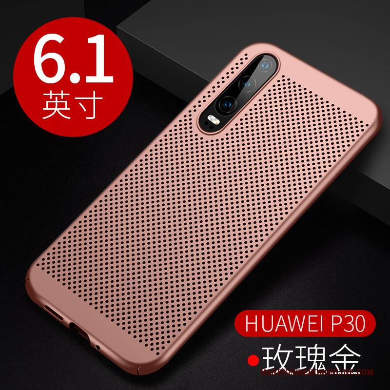 Hülle Huawei P30 Schutz Gold Handyhüllen, Case Huawei P30 Atmungsaktiv Schlank