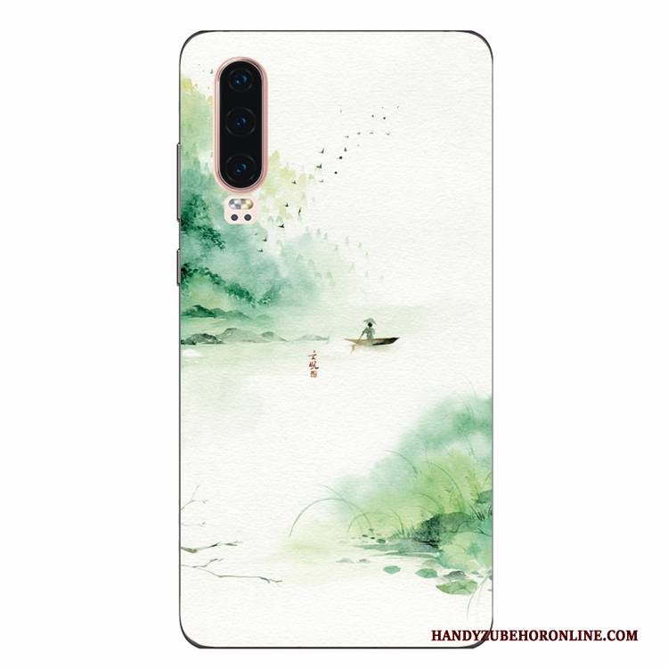 Hülle Huawei P30 Schutz Kunst Wind, Case Huawei P30 Weiche Persönlichkeit Handyhüllen