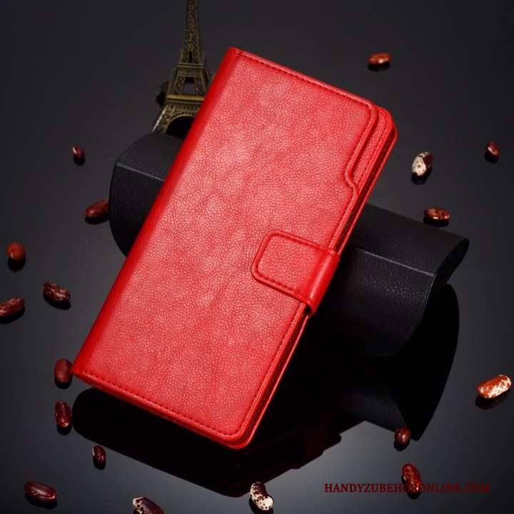 Hülle Huawei P30 Silikon Handyhüllen Karte, Case Huawei P30 Taschen Rot Anti-sturz