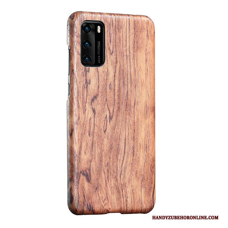 Hülle Huawei P40 Aus Holz Handyhüllen Fühlen, Case Huawei P40 Schutz Braun Schlank