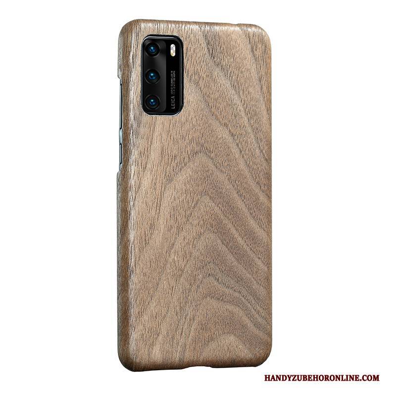 Hülle Huawei P40 Aus Holz Handyhüllen Fühlen, Case Huawei P40 Schutz Braun Schlank