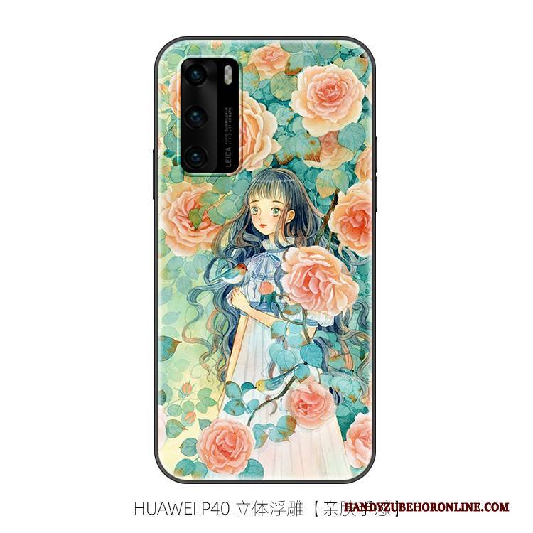 Hülle Huawei P40 Kreativ Nette Anti-sturz, Case Huawei P40 Taschen Nubuck Mini