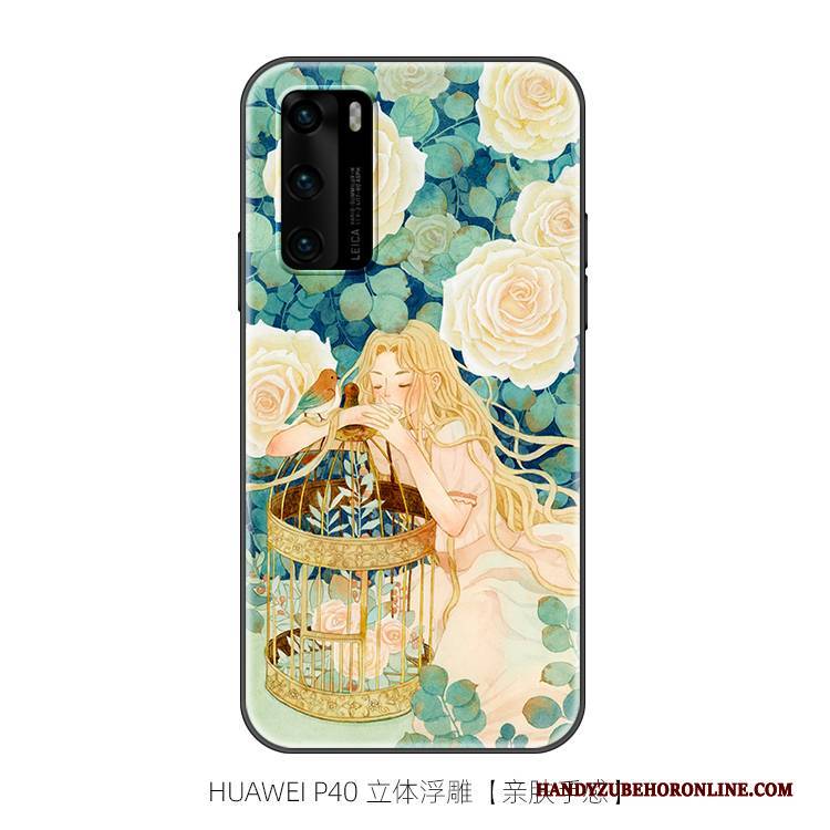 Hülle Huawei P40 Kreativ Nette Anti-sturz, Case Huawei P40 Taschen Nubuck Mini