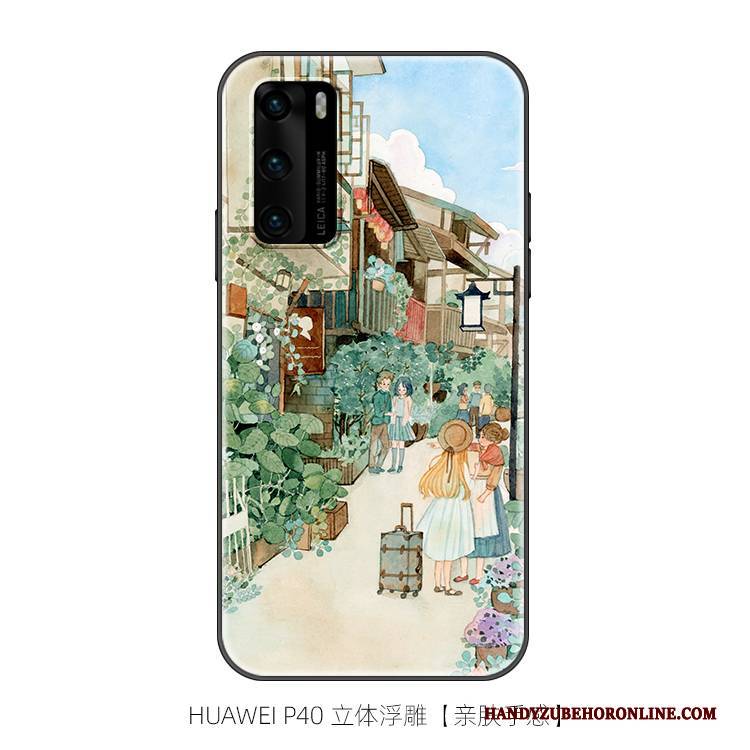 Hülle Huawei P40 Kreativ Nette Anti-sturz, Case Huawei P40 Taschen Nubuck Mini