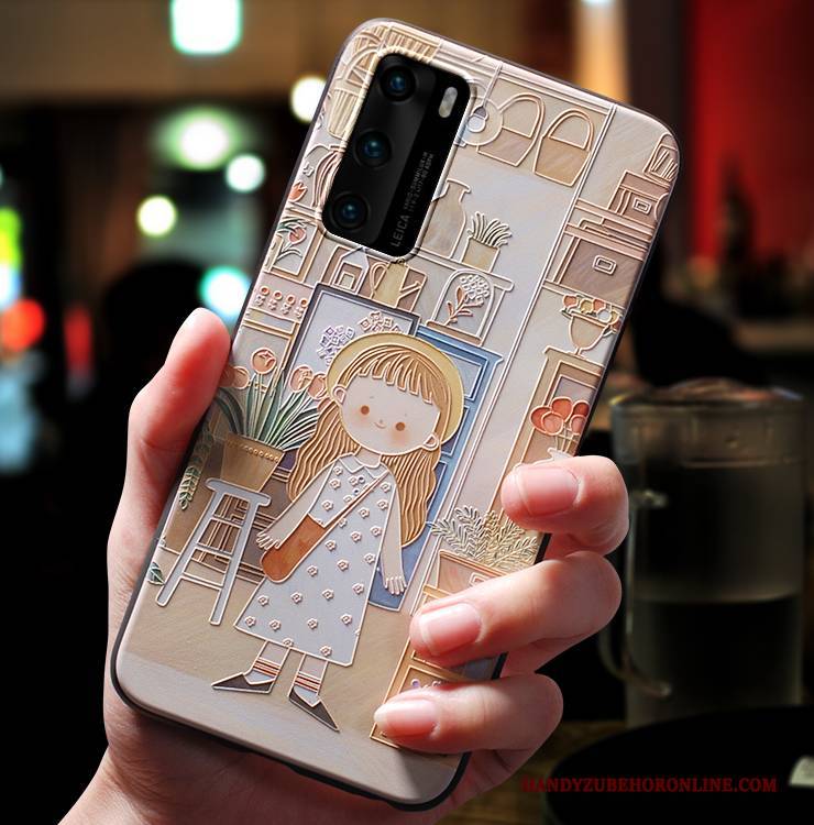 Hülle Huawei P40 Kreativ Nette Nubuck, Case Huawei P40 Taschen Anti-sturz Liebhaber