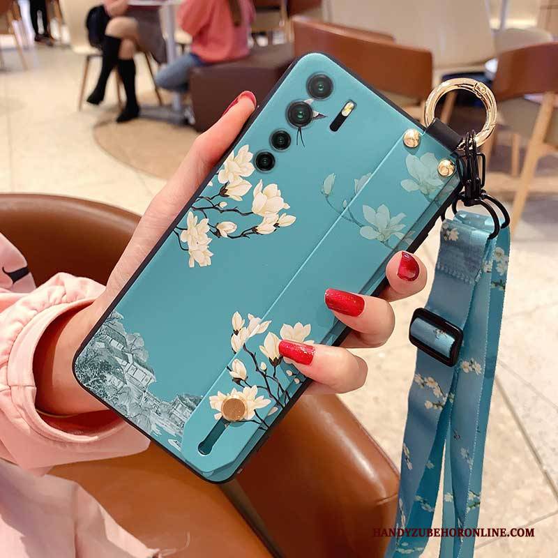 Hülle Huawei P40 Lite 5g Retro Pflaumenblüte Hängende Verzierungen, Case Huawei P40 Lite 5g Schutz Weiß Anti-sturz