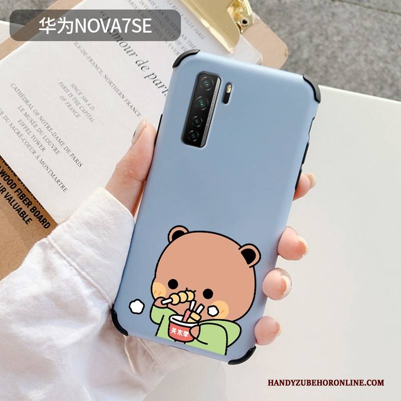 Hülle Huawei P40 Lite 5g Schutz Blau Liebhaber, Case Huawei P40 Lite 5g Weiche Nette Neu