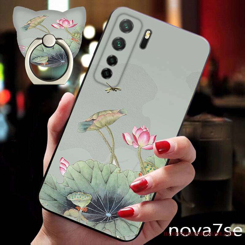 Hülle Huawei P40 Lite 5g Taschen Handyhüllen Schlank, Case Huawei P40 Lite 5g Retro Wind Blumen