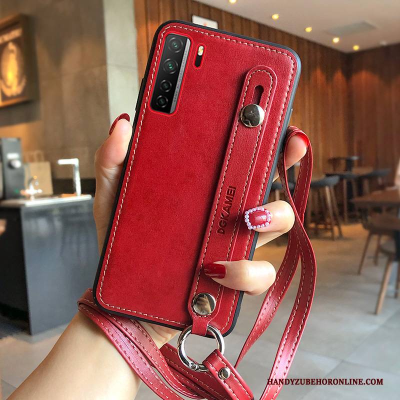 Hülle Huawei P40 Lite 5g Taschen Hängende Verzierungen Anti-sturz, Case Huawei P40 Lite 5g Kreativ Rot Neu