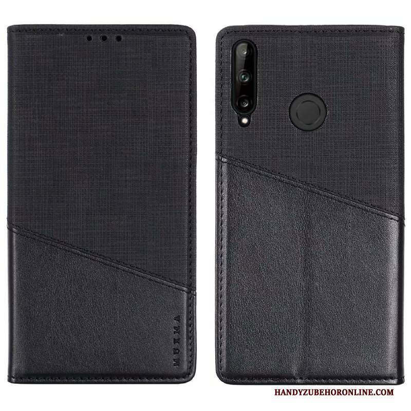 Hülle Huawei P40 Lite E Folio Handyhüllen Blau, Case Huawei P40 Lite E Geldbörse