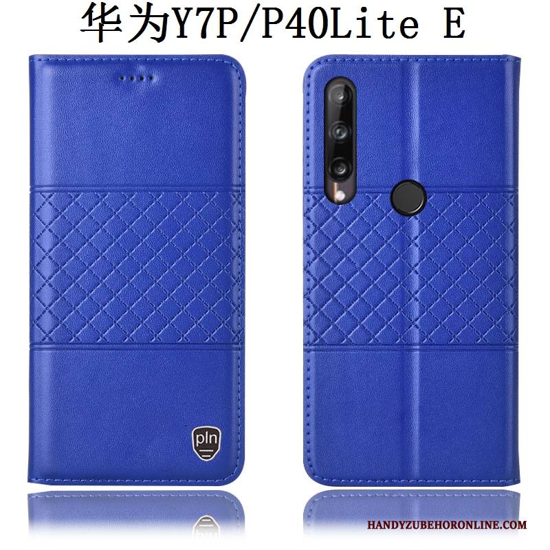 Hülle Huawei P40 Lite E Schutz Handyhüllen Blau, Case Huawei P40 Lite E Lederhülle Anti-sturz