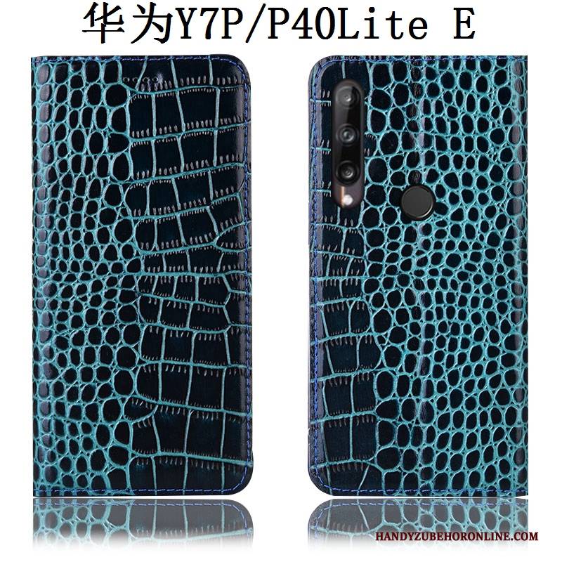 Hülle Huawei P40 Lite E Taschen Anti-sturz Handyhüllen, Case Huawei P40 Lite E Folio Krokodilmuster Rot