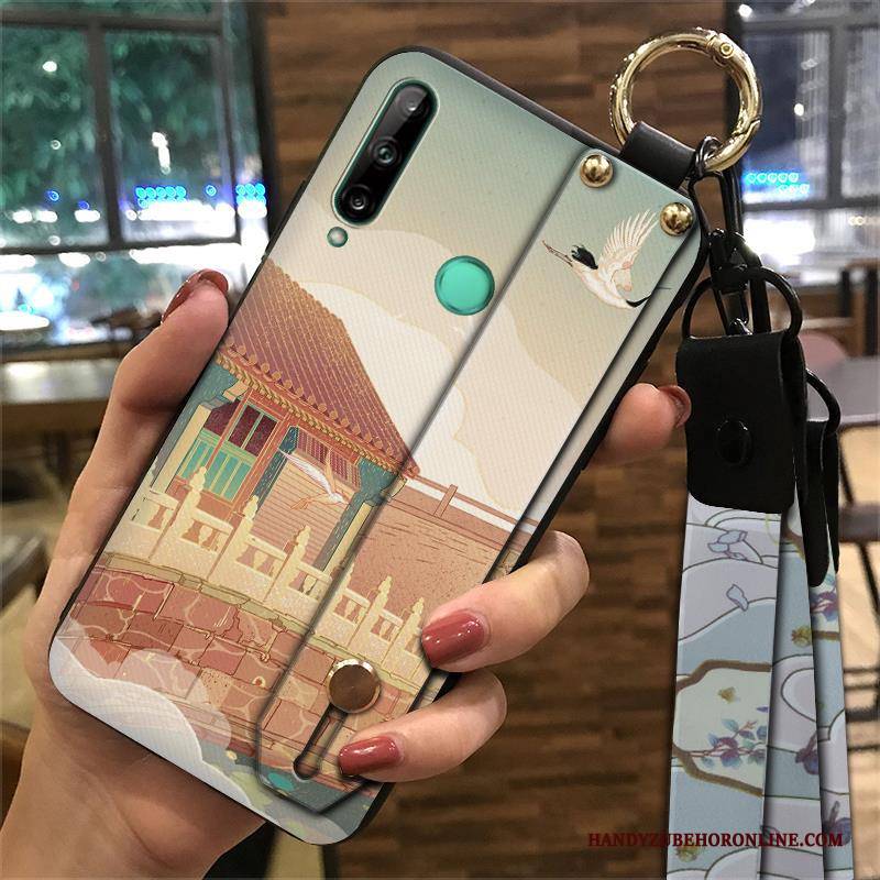 Hülle Huawei P40 Lite E Weiche Chinesische Art Gelb, Case Huawei P40 Lite E Halterung Wind Trend