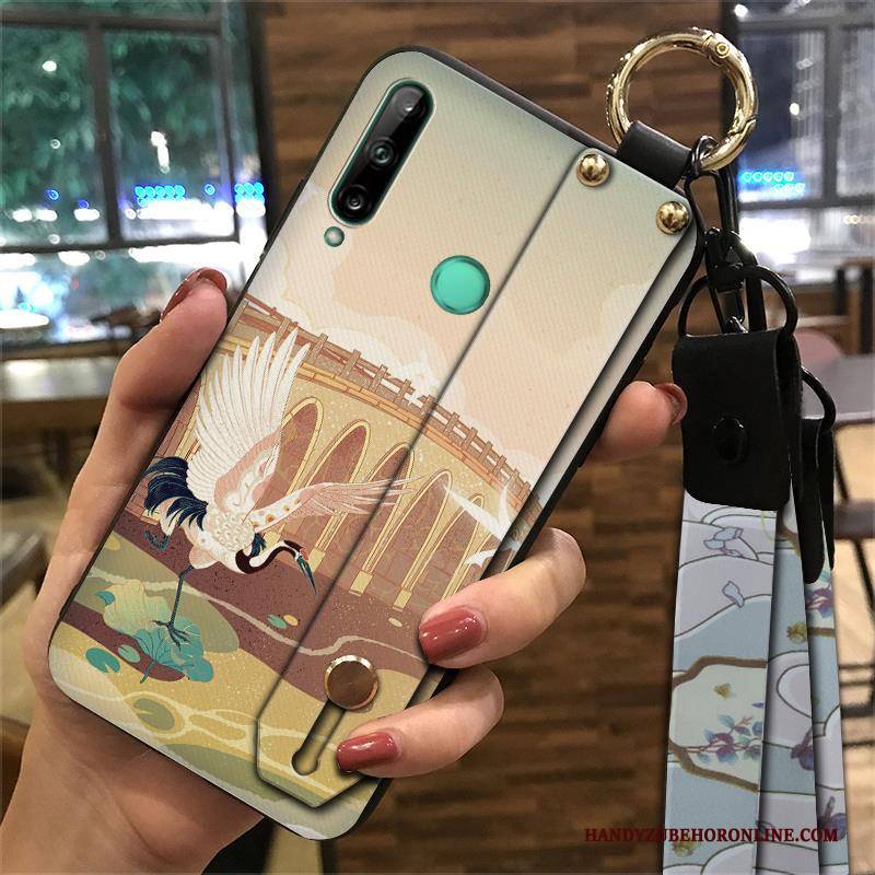 Hülle Huawei P40 Lite E Weiche Chinesische Art Gelb, Case Huawei P40 Lite E Halterung Wind Trend