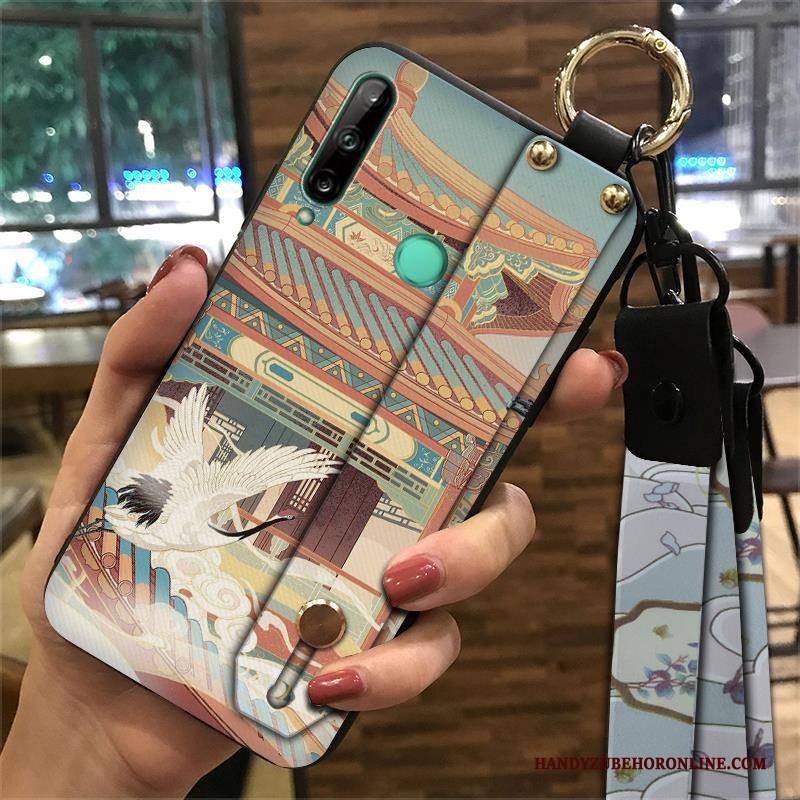 Hülle Huawei P40 Lite E Weiche Chinesische Art Gelb, Case Huawei P40 Lite E Halterung Wind Trend